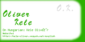 oliver kele business card